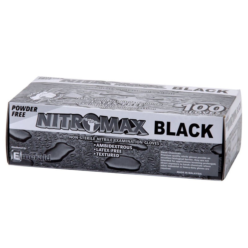 Emerald Nitromax Black X-Large Gloves 1085 (100 a box) - Image 1